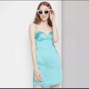 Wild Fable Satin Spaghetti Strap Mini Dress Sz S